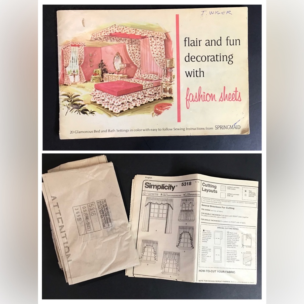 Springmaid Fashion Sheets Decorating Booklet & Valance Pattern #5318 Simplicity
